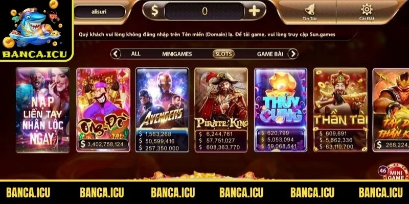 Đăng ký Sunwin thành công bạn sẽ được trải nghiệm đa dạng tựa game thú vị